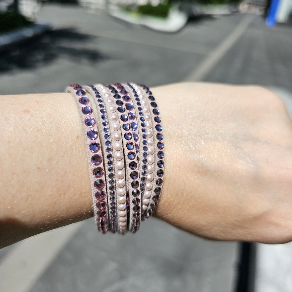 Swarovski Double Wrap Bracelet Multiple Colors Su… - image 2
